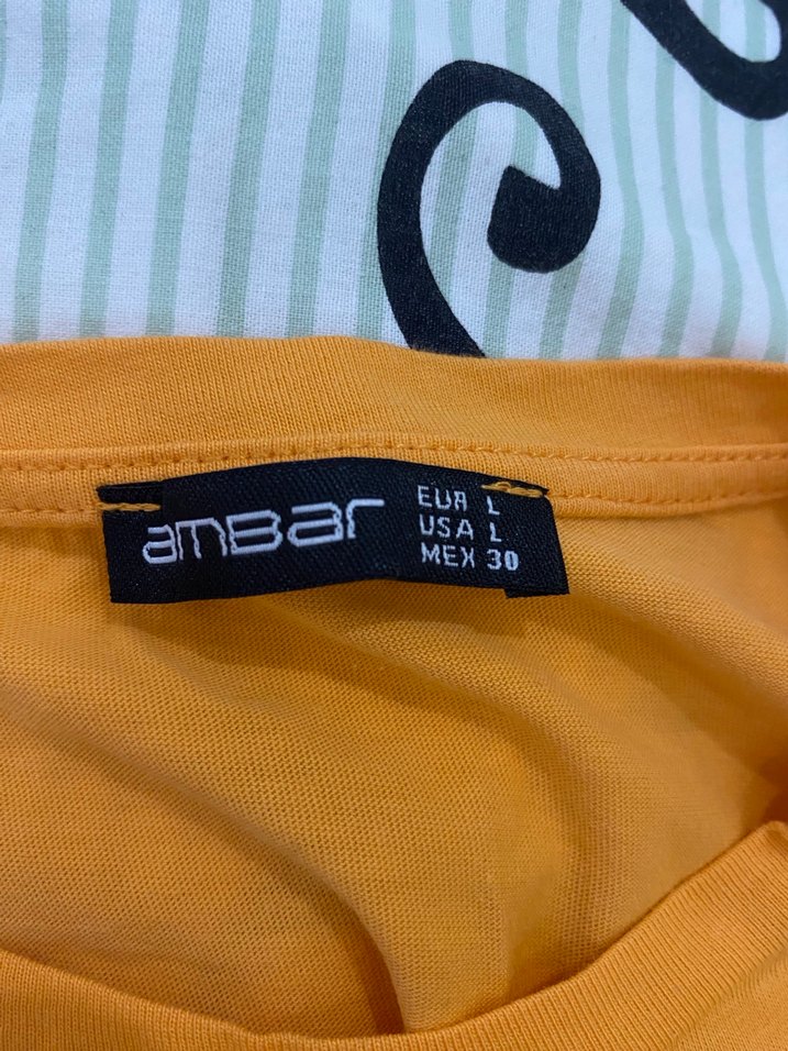 Sarı Kadın Basic Tişört - Görsel 4