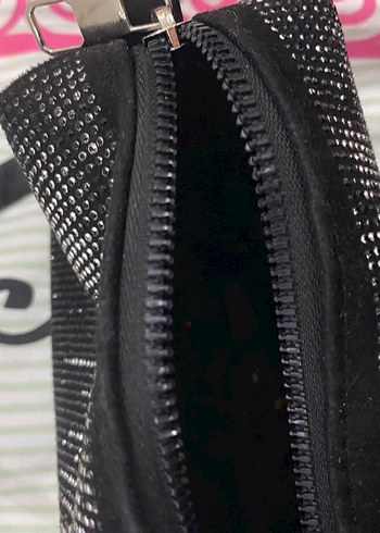 Parlak Siyah Yılan Desenli Kadın Çanta - Görsel 2