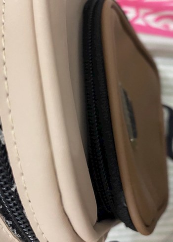 Bej Deri Kadın Çapraz Çanta - Görsel 3