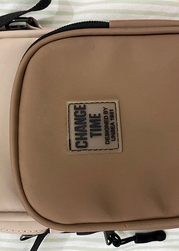 Bej Deri Kadın Çapraz Çanta - Görsel 2