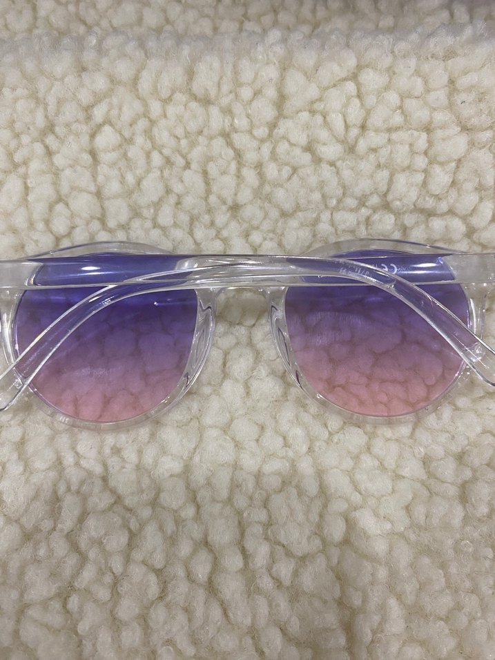 Şeffaf Mor Degrade Kadın Güneş Gözlüğü - Görsel 3