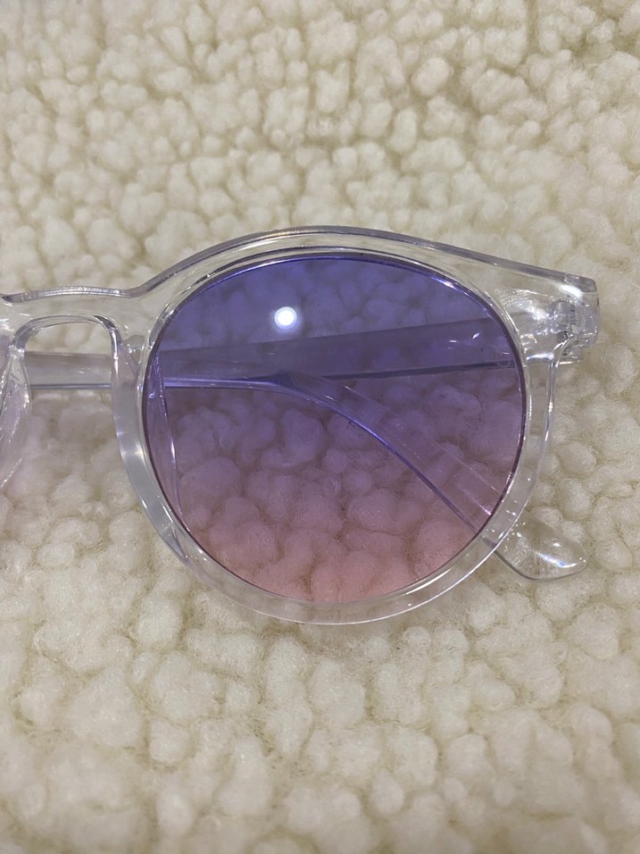 Şeffaf Mor Degrade Kadın Güneş Gözlüğü - Görsel 2