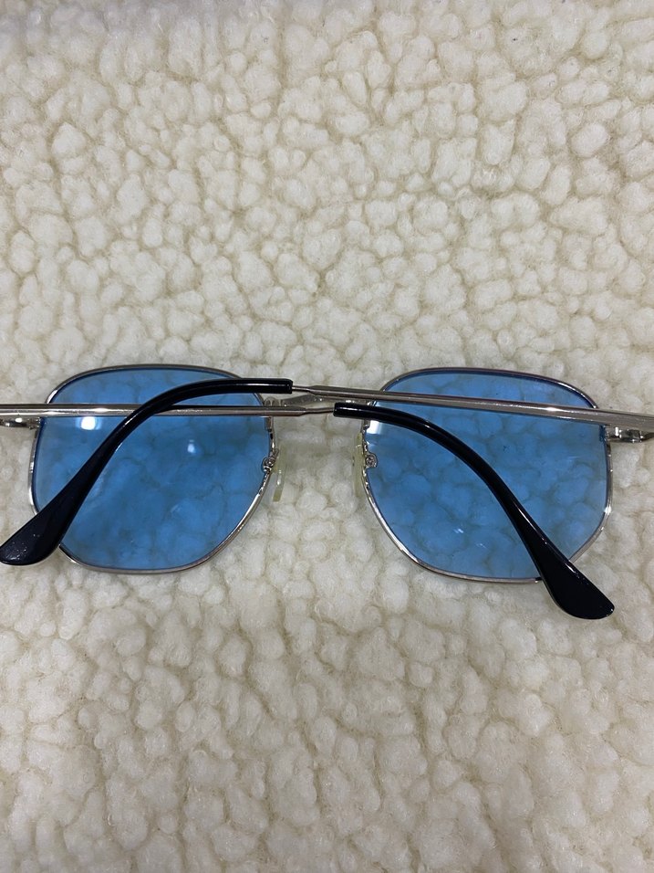 Kadın Mavi Tüy Detaylı Gözlük - Görsel 3