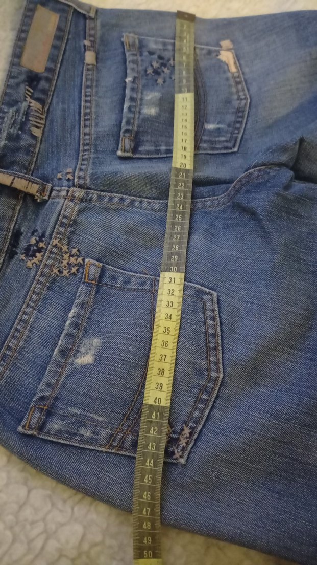 Nakışlı Kadın Mavi Dar Kesim Kot Pantolon - Görsel 2