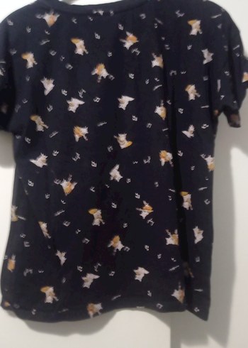 Siyah Baskılı Kadın Tişört - Görsel 2