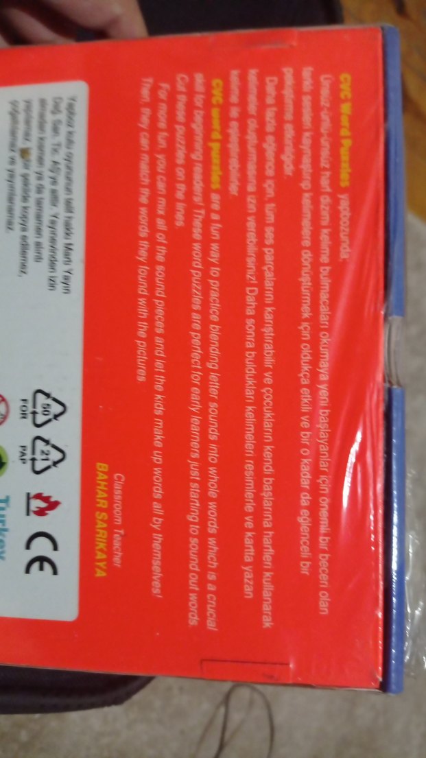 5 Yaş ve Üzeri 80 Parça Eğitici CVC Kelime Yapbozu - Görsel 5