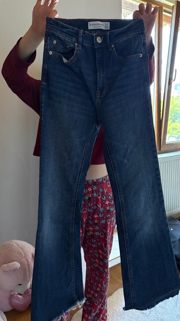 Retro Mavi Denim Bootcut Jean Stradivarius — görsel 2/8