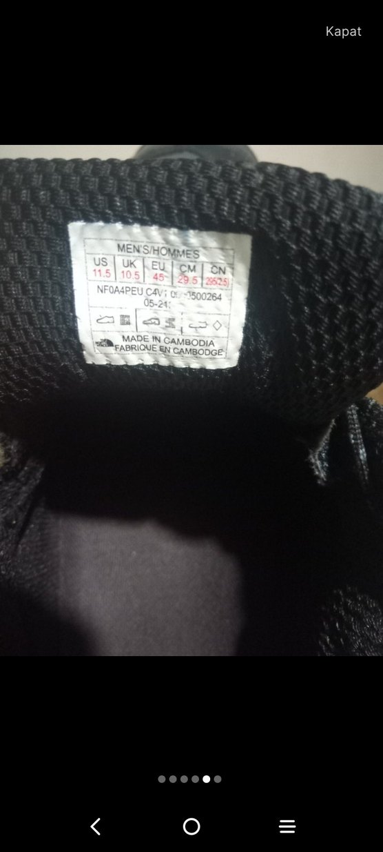 The North Face Erkek Gri Outdoor Spor Ayakkabı - Görsel 4