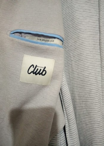 Erkek Beyaz Keten Düğmeli Ceket 58 beden - Görsel 2