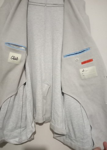 Erkek Beyaz Keten Düğmeli Ceket 58 beden - Görsel 4