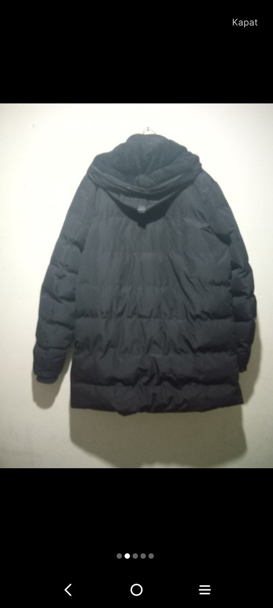 Siyah Fermuarlı Erkek Midi Mont - Görsel 2