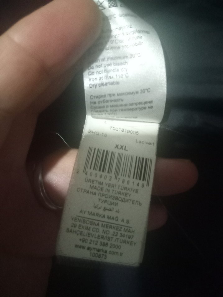 lacivert Fermuarlı Erkek Mont - Görsel 4