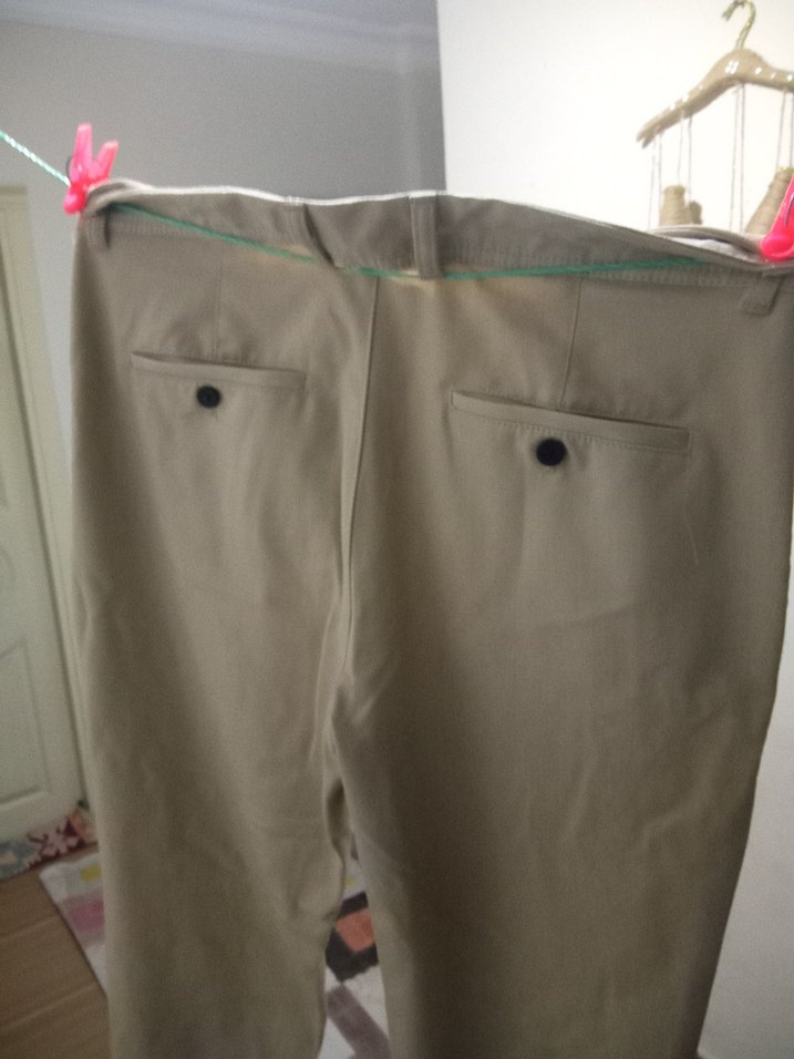 Erkek Beyaz Regular Fit Midi Pantolon - Görsel 3