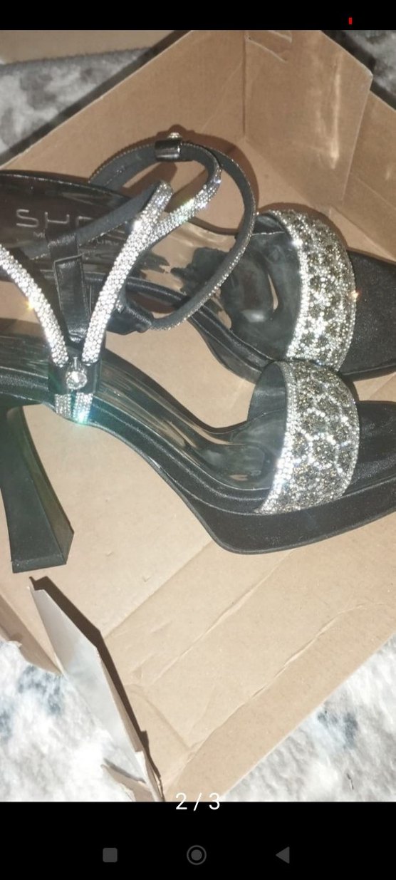 Siyah Topuklu Abiye Ayakkabı - Görsel 2