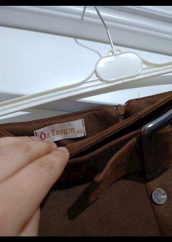 süet kemerli etek - Görsel 4