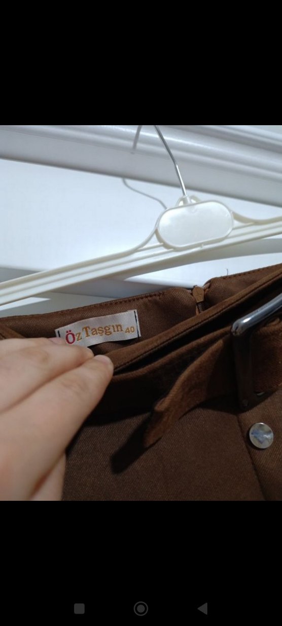 süet kemerli etek - Görsel 4