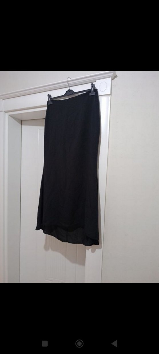 balık model Siyah Uzun Kadın Etek - Görsel 3