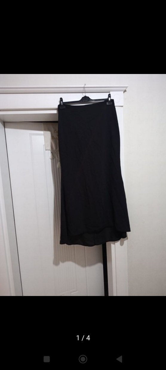 balık model Siyah Uzun Kadın Etek - Görsel 2