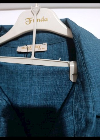 Uzun Kesim Keten Kadın tunik pantolon takim - Görsel 3