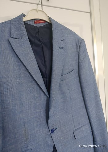 Erkek Klasik Kesim Mavi Ceket - Görsel 2