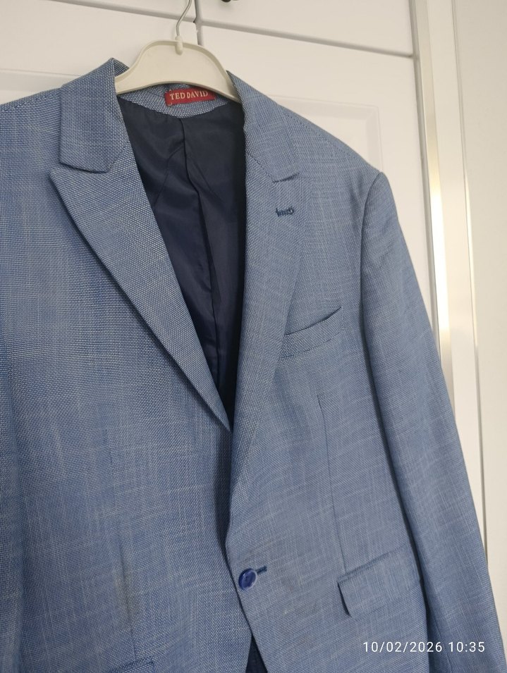 Erkek Klasik Kesim Mavi Ceket - Görsel 2