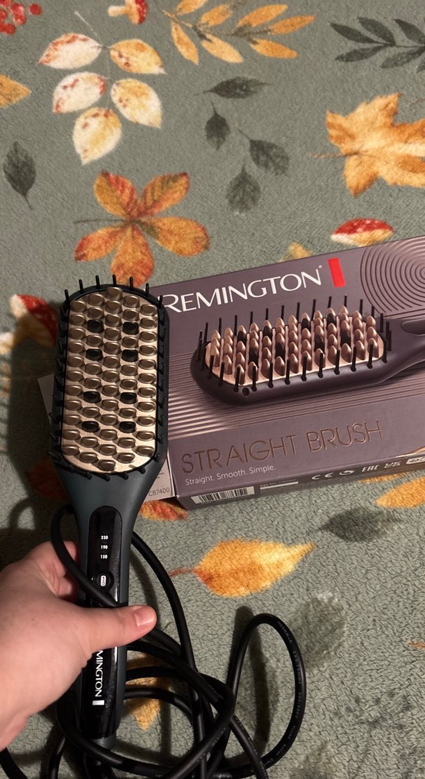 Remington Kahverengi Parlak Saç Düzleştirici Fırça - Görsel 3