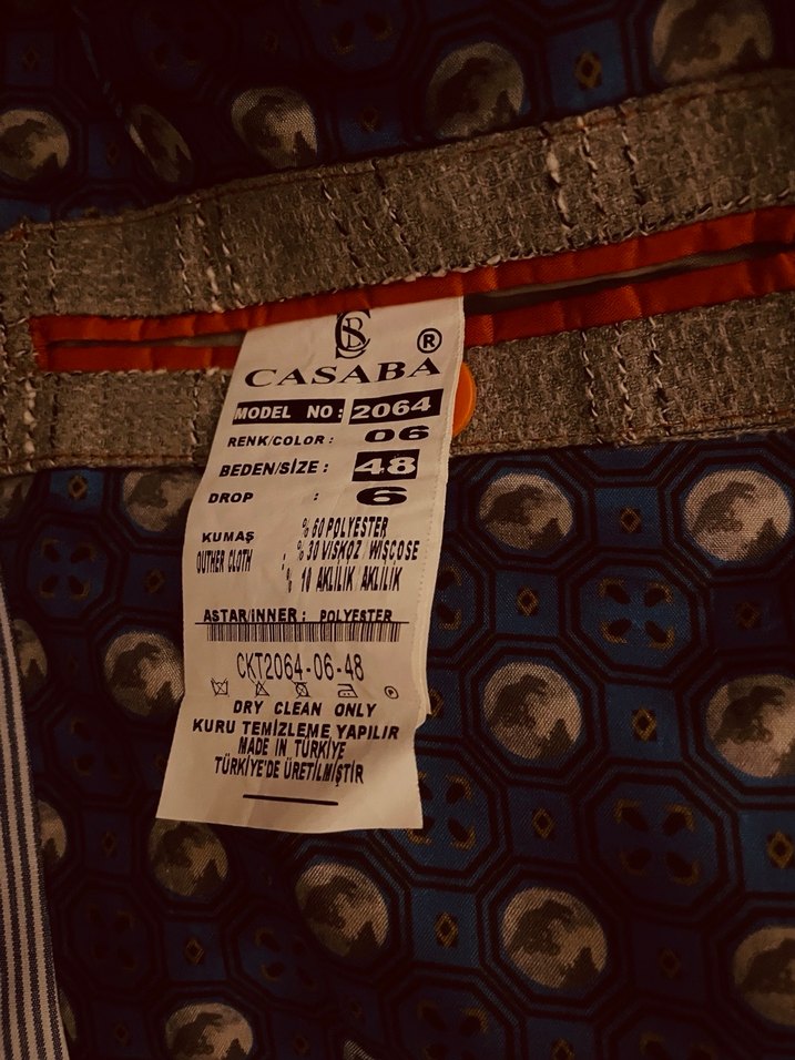 Bej Düğmeli Erkek Takım Ceketi - Görsel 2