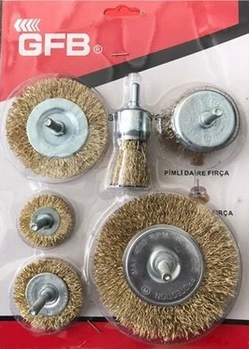 GFB Metal Tel Fırça Seti 6'lı