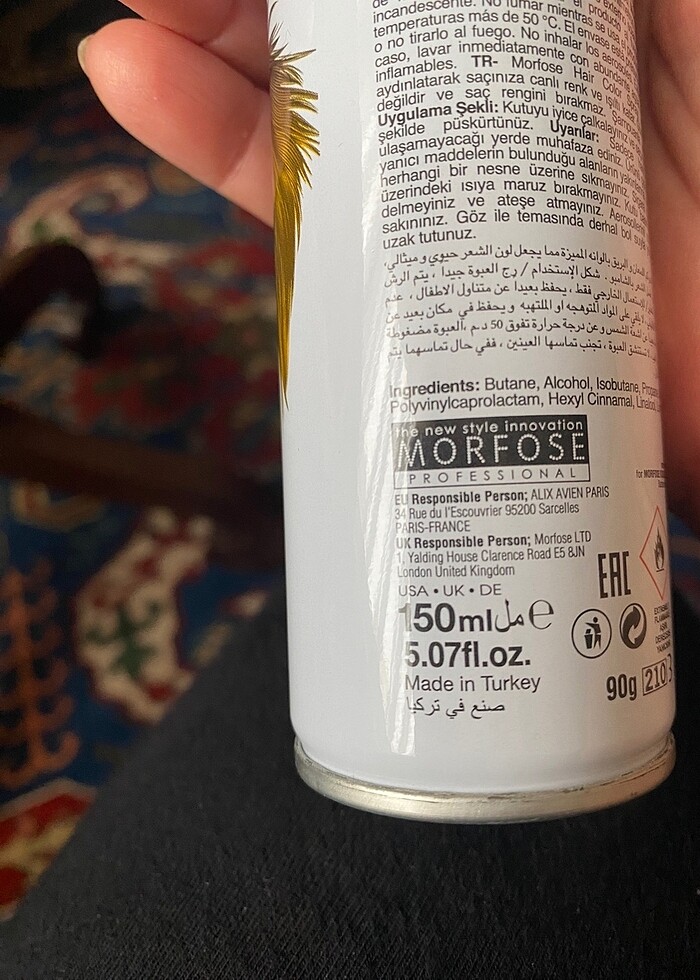 Sarı saç boya spreyi - Görsel 5