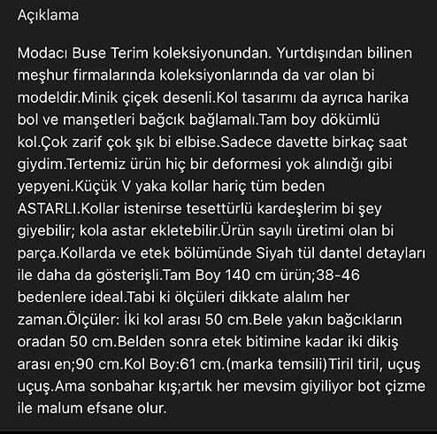 Diğer Marka şifon elbise