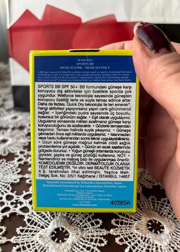 Shiseido Sports BB SPF 50+ Suya Dayanıklı Güneş Kremi 30ml - Görsel 6