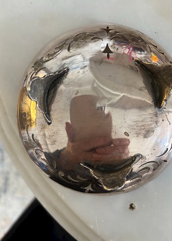 Antika gümüş şekerlik - Görsel 5