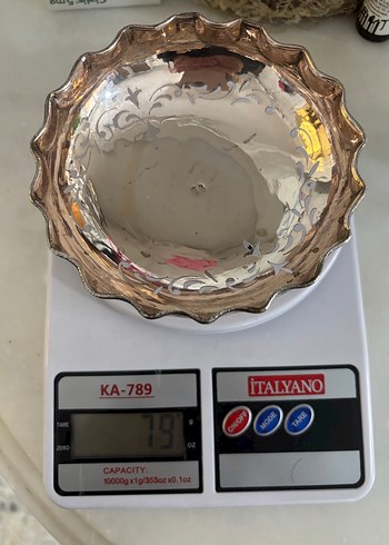 Antika gümüş şekerlik - Görsel 7