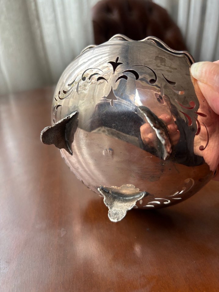 Antika gümüş şekerlik - Görsel 4