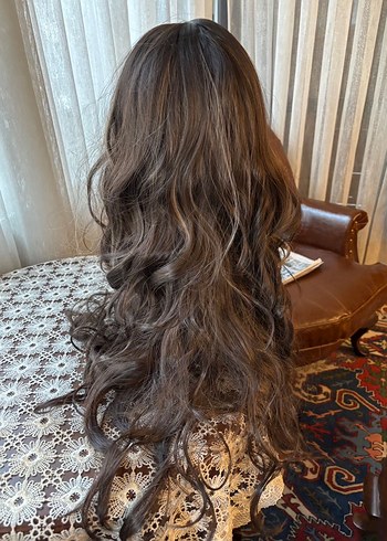 Bej ve Gri Saç Şekillendirici Peruk - Görsel 2