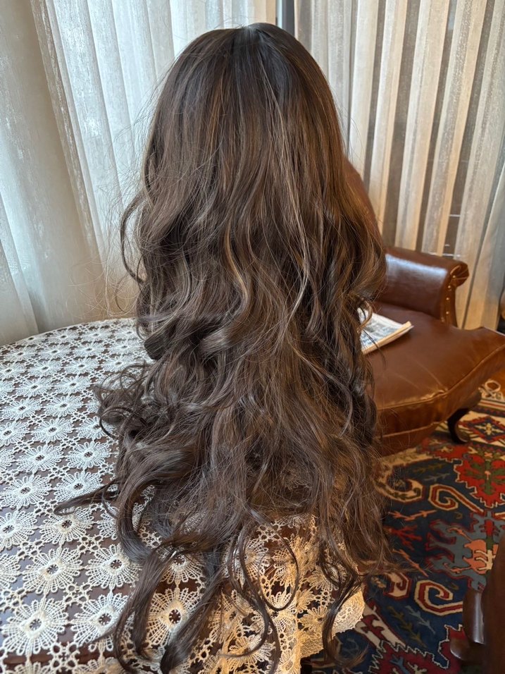 Bej ve Gri Saç Şekillendirici Peruk - Görsel 2