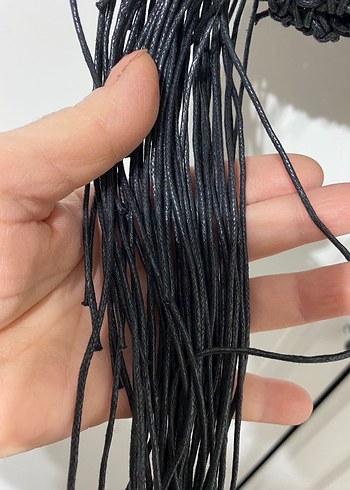 Püsküllü Siyah Örgü Bohem Kadın Çanta - Görsel 7