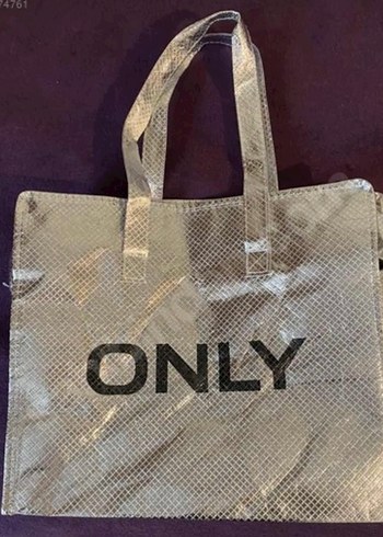 Gümüş lame rengi tote çanta - Görsel 4