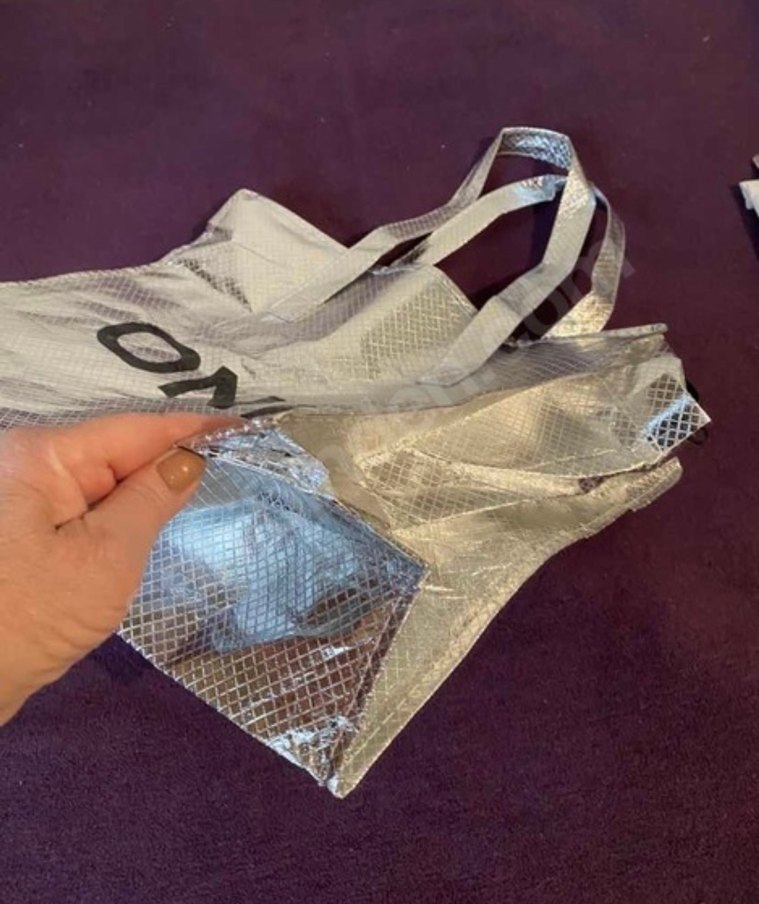 Gümüş lame rengi tote çanta - Görsel 2