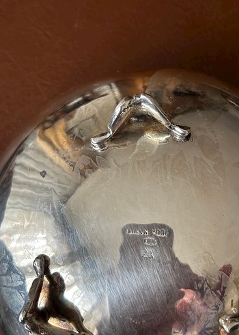 Antika Vintage gümüş şekerlik - Görsel 10