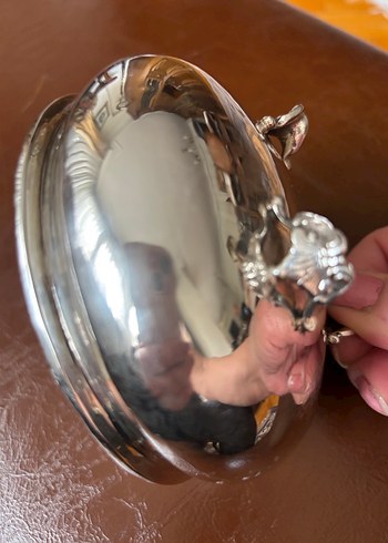 Antika Vintage gümüş şekerlik - Görsel 8