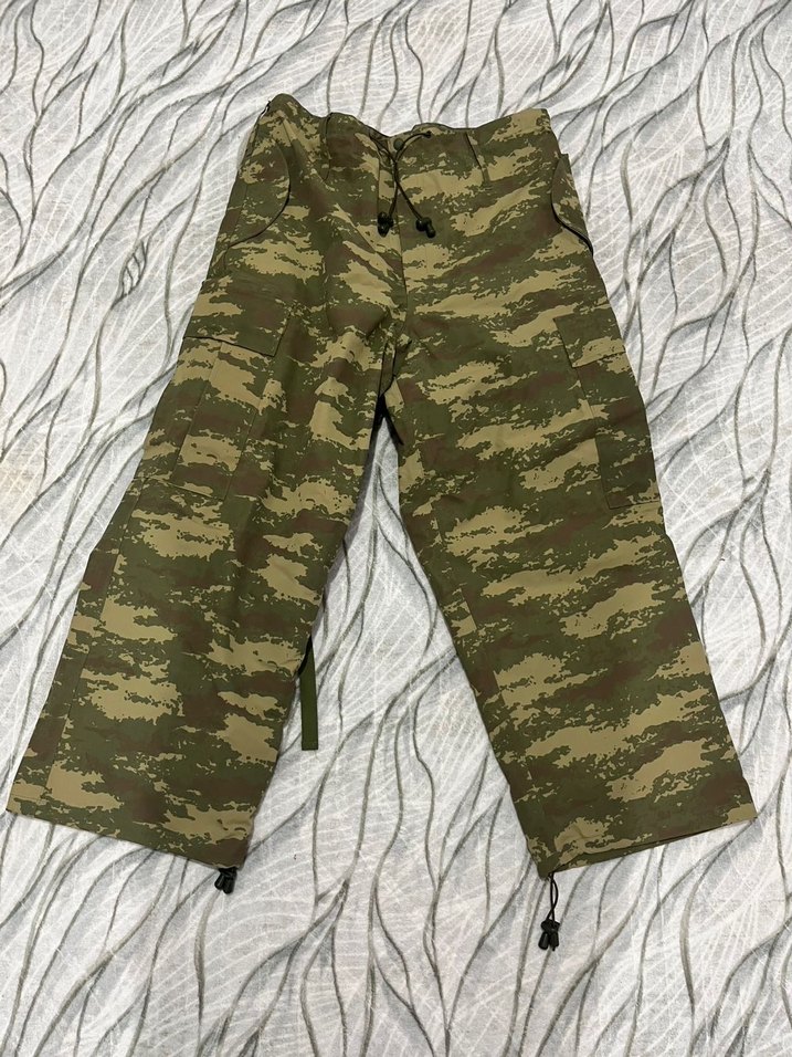 Kamuflaj Desenli Erkek Bol Kesim Kemerli Pantolon - Görsel 2