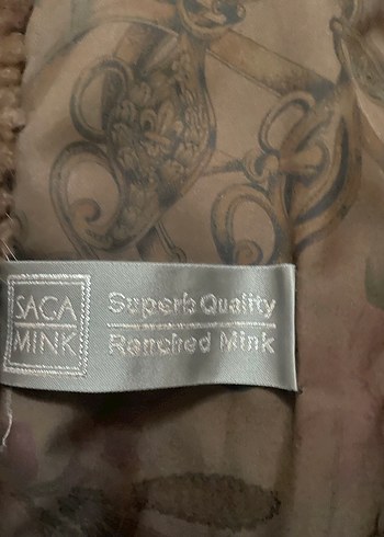 Vizon kürk Kahverengi Midi Boy Suni Kürk Kaban - Görsel 5