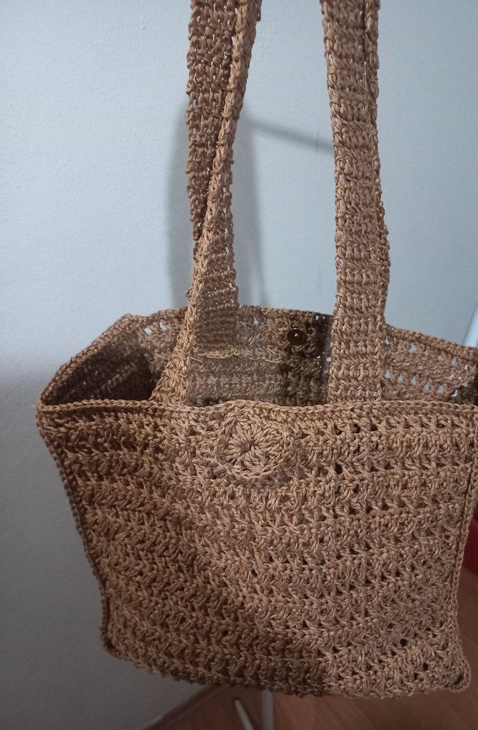 hasır Örgü Kahverengi Kadın Çanta - Görsel 2