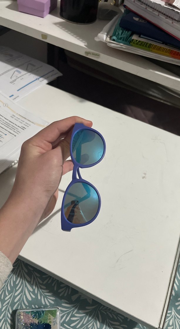 Şeffaf Mavi Kadın Güneş Gözlüğü - Görsel 5