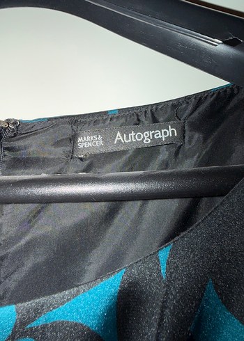 Mavi Siyah Straplez Uzun Kadın Elbise - Görsel 4