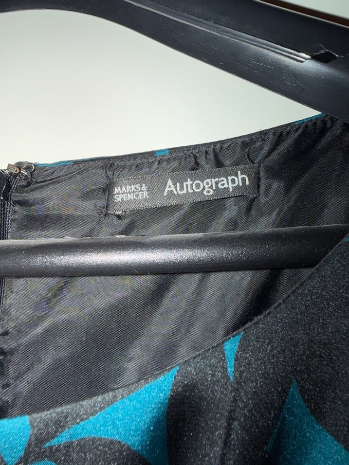 Mavi Siyah Straplez Uzun Kadın Elbise - Görsel 4