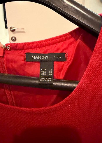 Kırmızı Kısa Kollu Midi Elbise - Görsel 3