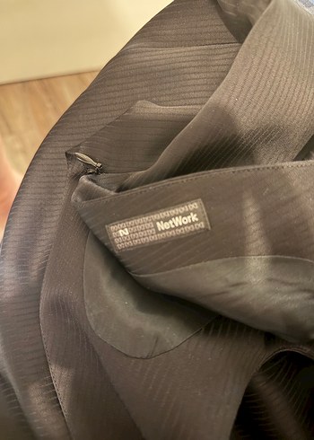 Kemerli Siyah Midi Elbise - Görsel 3