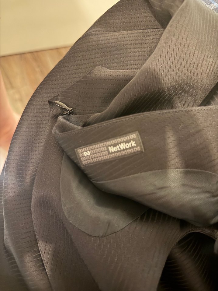 Kemerli Siyah Midi Elbise - Görsel 3